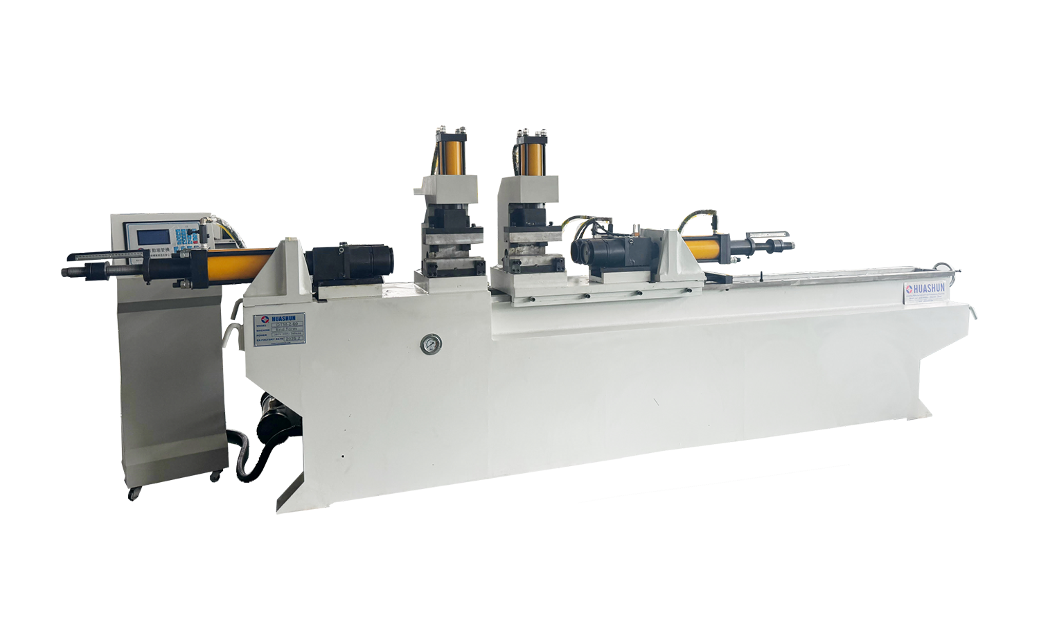 Máquina formadora de extremos de tubos automática de doble cabezal DTM60